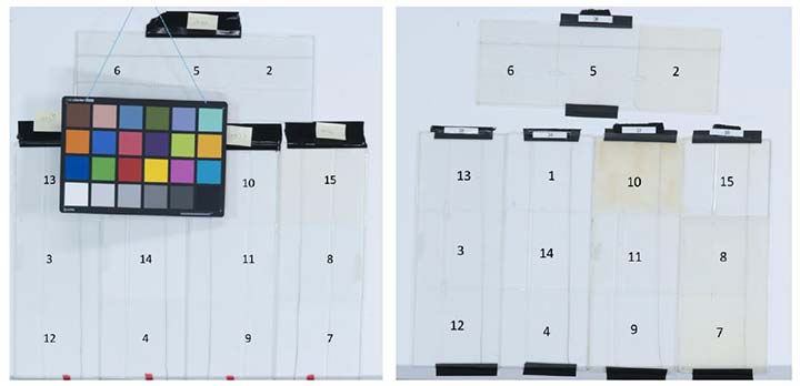 Two images of numbered  front sheets